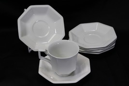 Johnson Bros Heritage Octagon Saucers and Cup Beaded Lot of 7 - £23.22 GBP