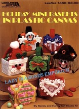 Holiday Mini Baskets In Plastic Canvas Vintage Booklet 7 Baskets 1993 - $5.69