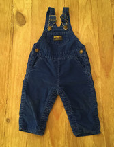 Vintage OshKosh Vestbak Royal Blue Corduroy Bib Jeans Overalls Infant 12 Months - £26.00 GBP
