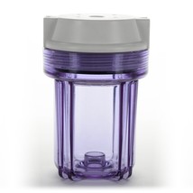 Hydronix Hf2-5Clwh12, 5&quot; Clear Housing With White Flat Cap For Ro &amp;, 1/2&quot; Ports - $36.96