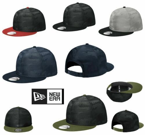 New Era ® Camo Flat Bill Snapback Cap NE407 Brand New - $19.34
