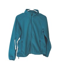 LL Bean Women&#39;s Blue Fleece Jacket Sz XS Full Zip Long Sleeve Lightwght Polartec - £11.90 GBP