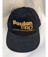 Vintage Poulan Pro Outdoor Power Equipment Black Trucker Snapback Hat Sp... - $27.06 CAD