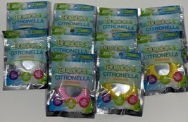 Pic Bugables Citronella Wristband 10 Each w/ Assorted Colors, One Sz - £6.96 GBP