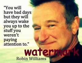 Robin Williams &quot;You Will Have Bad Days But They Will...&quot; Quote Publicity Photo - £7.88 GBP