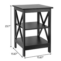 24 End Table Sofa Side Table Desk Storage Shelf 3 Tier Saving Space X-Design - £52.74 GBP