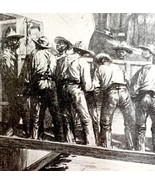 Loading Ships In Tampa Bay Spanish American War 1899 Victorian Print DWV7C - $570.99 MXN