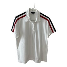 Lily’s of Beverly Hills Women’s Size L White Polo Shirt – Red &amp; Navy Sho... - $18.00