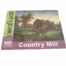 SPRINGBOK Jigsaw Puzzle Country Mill Landscape 500 Piece 18 x 23.5 2010 ... - $18.23