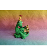 Vintage Dinosaur &amp; Teddy Bear Happy Birthday Cake Topper Figure - £3.83 GBP