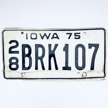 1977 United States Iowa Delaware County Passenger License Plate 28 BRK107 - $11.87