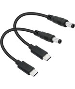 Short DC 5.5mm x 2.1mm to USB C Power Cord 6inch (2Pcs) - $11.60