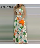 Floral Print V Neck Sleeveless Top &amp; Skirt Set - $50.95