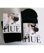 6 Pair Hue Soft Opaque Knee Hi size 1 Black and Navy Blue - £11.78 GBP