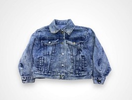 Vintage 80’s Denim Acid Wash Kids Jean Jacket 4 - £17.47 GBP