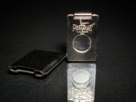 Pheasant by R.D.Gomez Stainless Steel Cigar Cutter Black Leather NIB - $34.65