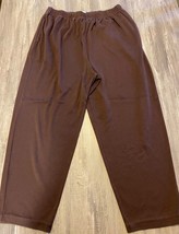Only Necessities Size 1X Brown Knit Pull On Pants - $6.53