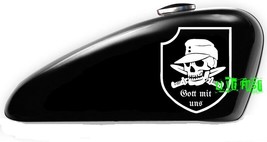 GOTT MIT UNS DECAL STICKER ww1 german military style shield motorcycle h... - £5.49 GBP+
