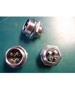 4 PIN CHASIS JACK CB HAM RADIO MICROPHONE MALE PINS ALIN COBRA MIDLAND U... - $92.40 MXN