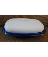 Tupperware VTG Style Dark Blue Strainer 10 X 13&quot; Hot Cold 3 Pieces - $32.46