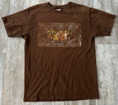 Vintage Y2K The Doors Jim Morrison Hotel Brown T-Shirt Mens Medium - £19.28 GBP