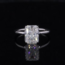 Crushed Ice Radiant Cut Solitaire Anniversary Ring Wedding Ring Gift For Her - £100.13 GBP