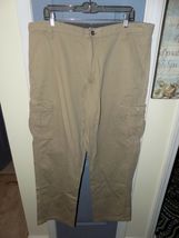 Wrangler Khaki Legacy Cargo Pants Sturdy Work Wear Size 38 x 32 Men's EUC - $32.93