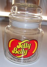 JELLY BELLY Original Gourmet Bean Glass Storage Jar Container W Lid Vintage - £28.89 GBP