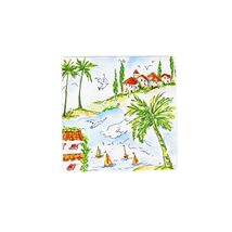 Caspari Mallorca Cocktail Napkins - 20 Per Package - £20.34 GBP