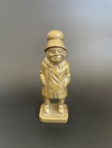 Vintage 2 lbs Weight Brass Old Salt Fisherman Statue Figurine Sculpture - £27.65 GBP