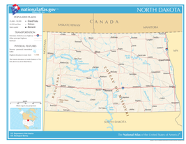 North Dakota State Reference Laminated Wall Map - $193.05