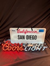 Rare Coors Light Neon Sign California License Plate San Diego Beer Bar D... - $5,631.11 MXN
