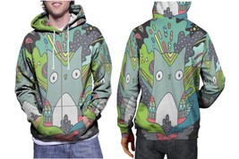 Cute Pizza Dog Totoro    Mens Graphic Pullover Hooded Hoodie - £27.79 GBP+