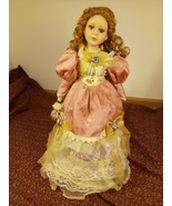 Granville House Collection Porcelain Doll - Curly Brown Hair And Blue Ey... - €19,54 EUR