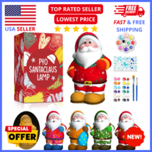 Kids Christmas Crafts: DIY Santa Lamp Painting Kit, Holiday Decor - $13.18