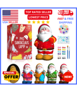 Kids Christmas Crafts: DIY Santa Lamp Painting Kit, Holiday Decor - $13.18