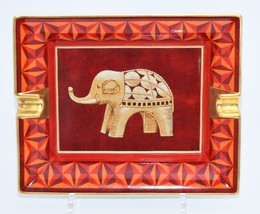 Hermes Change tray Elephant red porcelain Ashtray animal ornament plate - £425.01 GBP