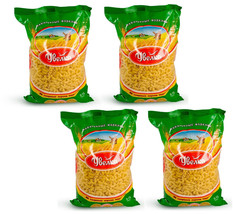 4 PACK х 450g Uvelka Pasta Durum Wheat Увелка Сапожок Made in Russia RF - $14.84