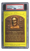 Buck Leonard Signed 4x6 Homestead Grays HOF Plaque Card PSA/DNA 85025784 - £69.79 GBP