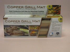 Copper Grill and Baking Mat Non-Stick Cooper Infused 2 Pack - £3.98 GBP
