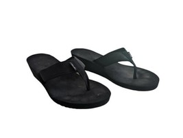 Teva Womens Mush Mandalyn Wedge Black Thong Sandals Size 10 1000093B - £15.46 GBP