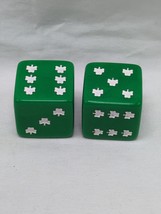 Pair Of 25MM Green Lucky Charm Irish St Patrick&#39;s Day D6 Dice - $15.83