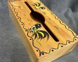 Vintage Roaster, Woodpecker Woodware Tissue Box Table / Wall  Hand painted - $21.51