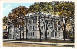 Court House Pekin Illinois 1930s postcard - $7.43