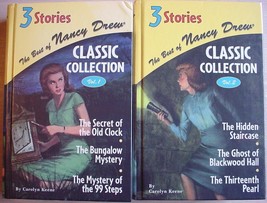 Best of Nancy Drew Vol. 1 &amp; 2 Classic Collection 3 stories in 1 Carolyn Keene  - £9.47 GBP