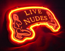 Live Nudes Sexy Girl 3D Beer Bar Neon Light Sign 13&#39;&#39; x 8&#39;&#39; - £158.70 GBP