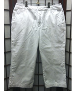 Caribbean Joe white capri cropped pants sz 14P 14 Petite EUC - £2.34 GBP