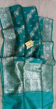 Rama Green, Pure Silk Mark Certified Saree, Handwoven Pure Silk Katan Saree, Tra - £99.18 GBP