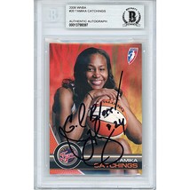 Tamika Catchings Indiana Fever Signed 2008 WNBA Beckett BGS On-Card Auto Slab - £61.95 GBP
