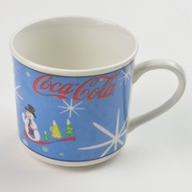 Oneida China Coca Cola Laughing Snowman Pattern Mug Coke Stoneware Coffee Cup - £4.66 GBP